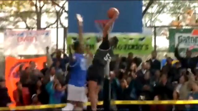Best player from ABOVE THE RIM was #52 Steals the ball Throws full court pass to himself Does a 360 dunk Blocks a dunk with 2 hands Gets the assist