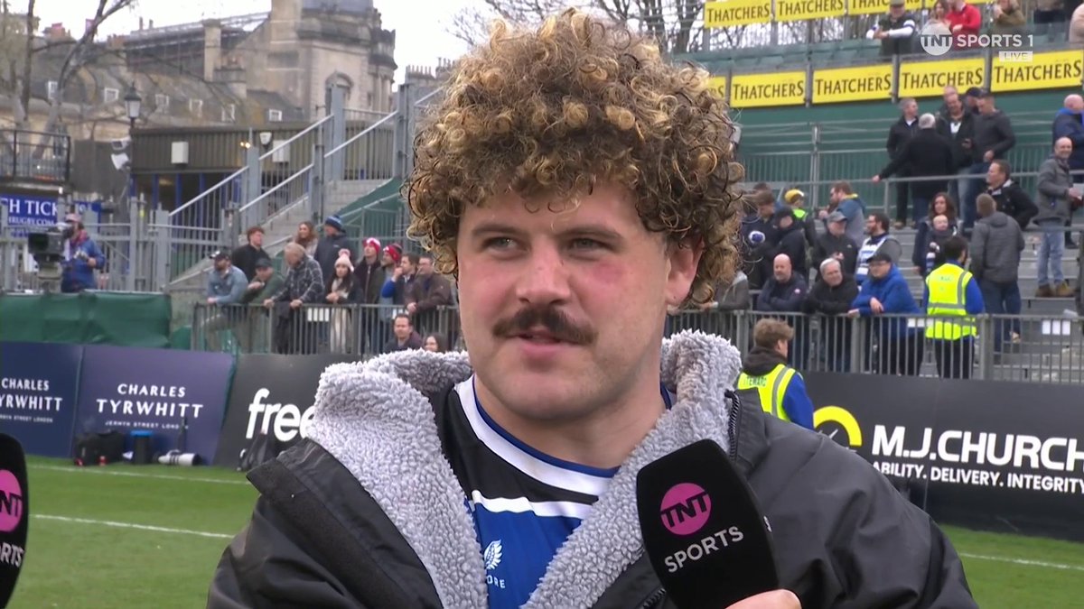 😅 “The Coach gave me a little wink and said put it behind you!” Alfie Barbeary impressed for Bath Rugby today but had to explain the mis-timed kick before half-time. #GallagherPrem | #BATvGLO
