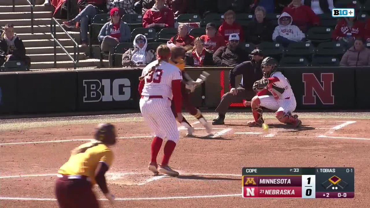 Play so nice, she does it twice! Samantha Bland gets us the 2nd &amp; 3rd outs to bring the bats back up!