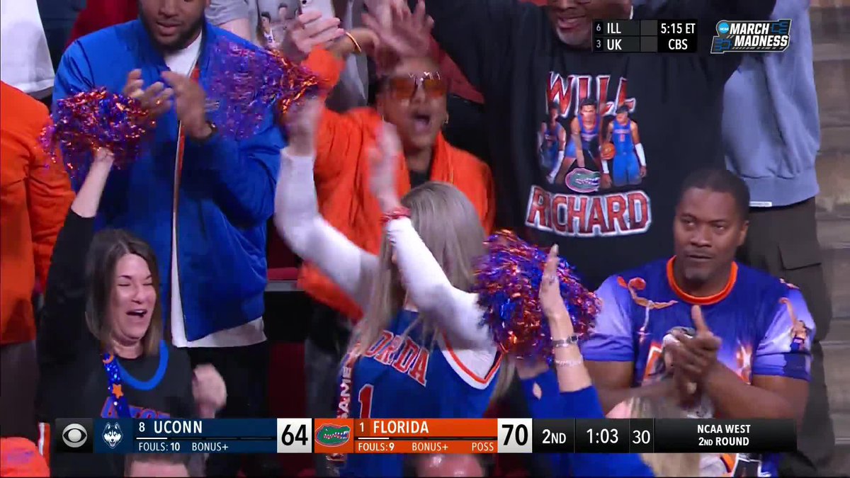 WALTER CLAYTON. NAILS. FLORIDA LEADS BY 6 😳 #MarchMadness