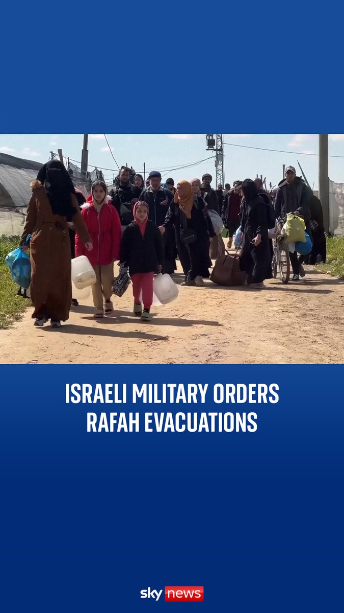 The Israeli military on Sunday ordered people to evacuate from part of Gaza’s southernmost city of Rafah Latest ➡️