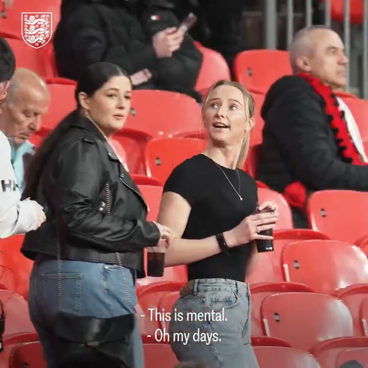 Overheard at @WembleyStadium... 👂 As Thomas Tuchel took charge of his first #ThreeLions game, we decided to follow some of our fans taking in their first England game at the home of football! ❤️