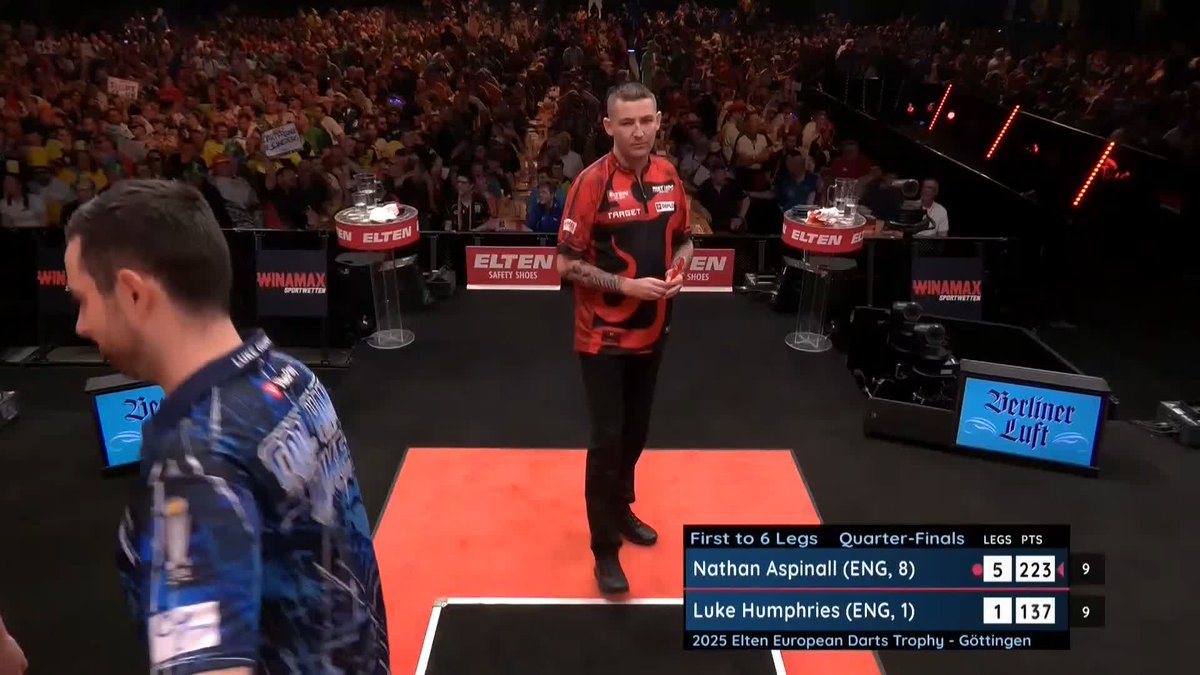 ASP HAMMERS HUMPHRIES! Nathan Aspinall averages 106.72 in a 6-1 win over Luke Humphries! 📺 #ET2 | QF