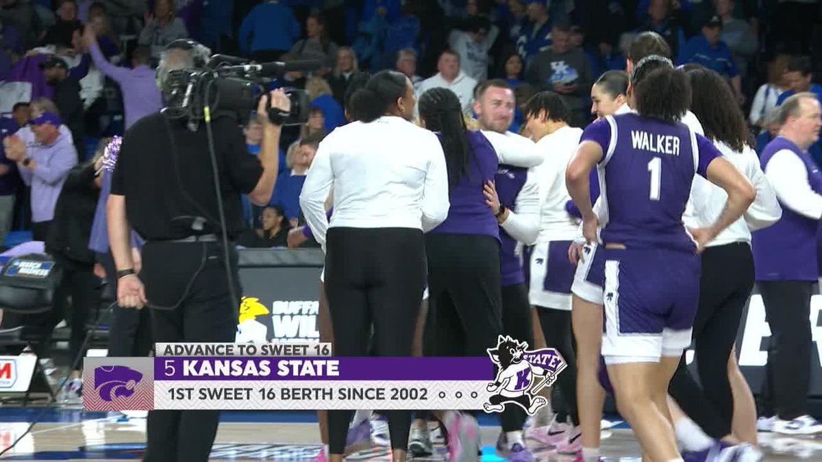 KANSAS STATE SURVIVES AN OT THRILLER 😮 The Wildcats are going to their first Sweet 16 in 23 years‼️