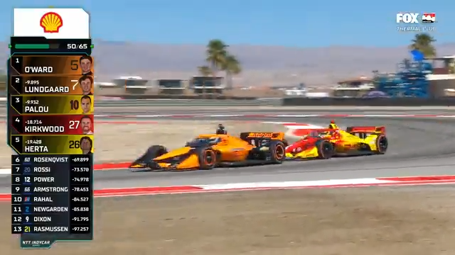 What an INCREDIBLE battle for P2 between Alex Palou and Christian Lundgaard. #INDYCAR
