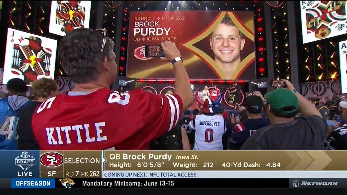The Mr. Irrelevant of the 2022 Draft has ended up being pretty relevant 🙌 Brock Purdy 📺: 2025 #NFLDraft – April 24-26 on NFLN/ESPN/ABC 📱: Stream on #NFLPlus