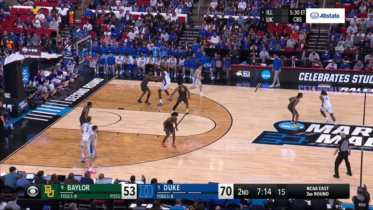 Tyrese Proctor are you serious 😳 #MarchMadness Duke Men’s Basketball