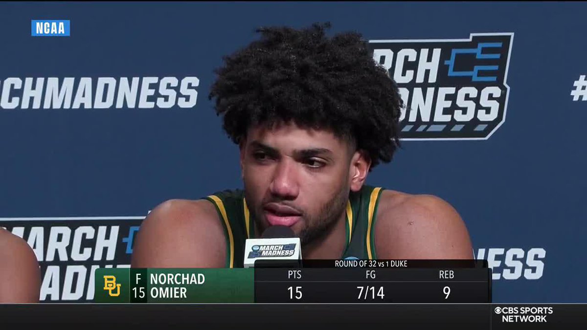 "Coming to Baylor is probably one of the best things I've ever done." Norchad Omier just perfectly summarized how meaningful college basketball can be for young adults.