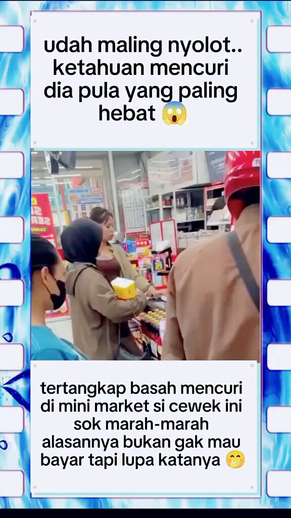 Ketahuan maling di minimarket, perempuan ini malah ngamuk marahi pegawai. Njir ngapain sih mbak pake marah marah segala deh 😅