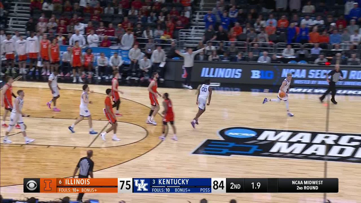 No. 3 Kentucky advances to the Sweet 16 👏 Wildcats hold off No. 6 Illinois' comeback to win!