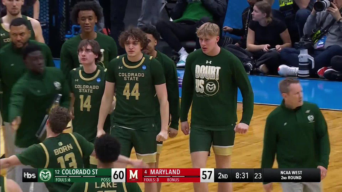 Bowen Born hanging tough for the bucket 🪣 #MarchMadness Colorado State Men’s Basketball