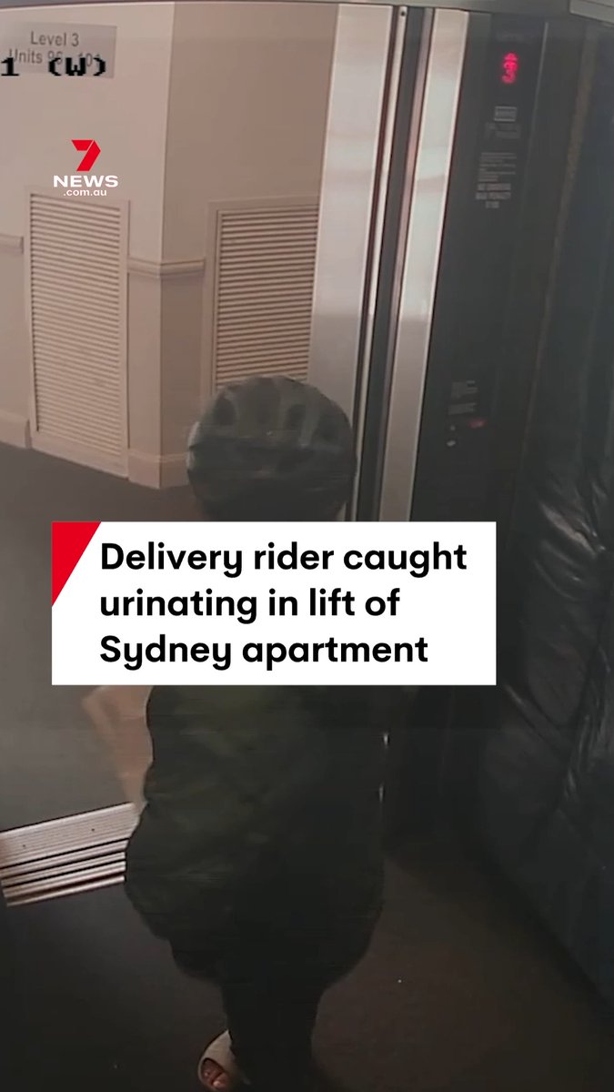 Residents of a Sydney apartment complex are demanding action from UberEats after one of its delivery riders was caught on CCTV urinating in one of its elevators. #cctv #caughtoncamera #delivery #elevator #7NEWS