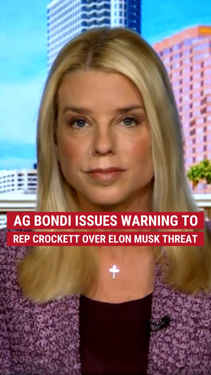 'TREAD VERY CAREFULLY': Attorney General Pamela Bondi warned Congresswoman Jasmine Crockett (D-TX) after the Democrat threatened Elon Musk during a nationwide call with the Tesla Takedown movement, suggesting Musk should be "taken down."
