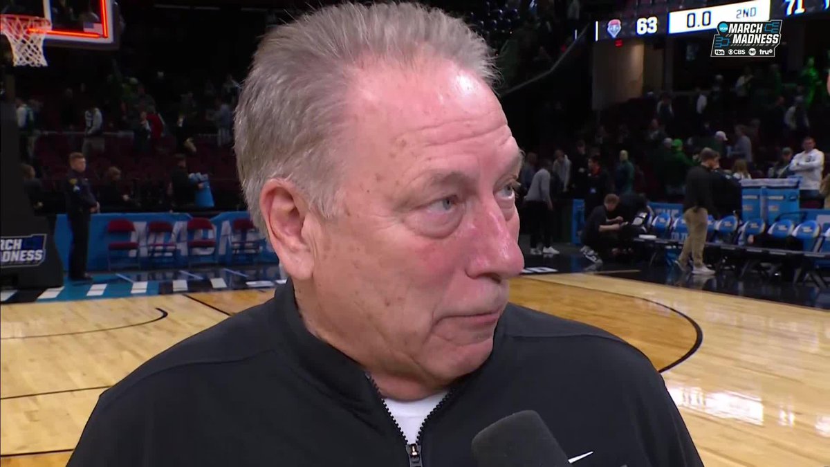Tom Izzo: "I didn't know [Ole Miss] won. They won?...Can I enjoy this until I get to the locker room?" 🤣