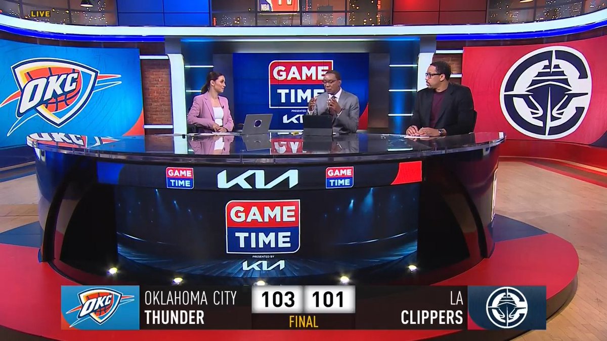 “They are always ready and in position to defend” 👏 Isiah Thomas, Lauren Jbara & Channing Frye break down OKC's key defensive stops down the stretch vs. the Clippers