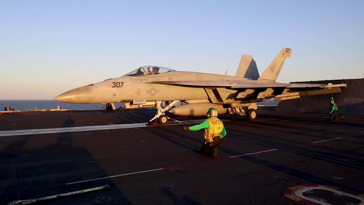 Footage showing the launch of Tomahawk Land Attack Missiles (TLAM) from the Arleigh Burke-Class Guided-Missile Destroyer, USS The Sullivans (DDG-68), as well as F/A-18E/F “Super Hornets” taking-off from the USS Harry S. Truman (CVN-75) in the Northern Red Sea, as we enter the 9th day of the ongoing strike operation against the Iranian-backed Houthi terrorist group in Western Yemen.