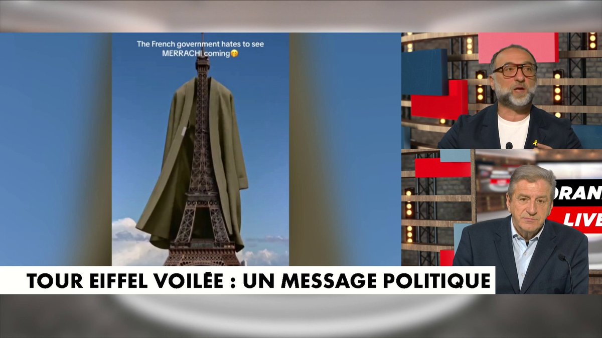 Eric Revel réagit au magasin de voile installé à Paris : «On voile la Tour Eiffel donc on voile la France» dans #MorandiniLive