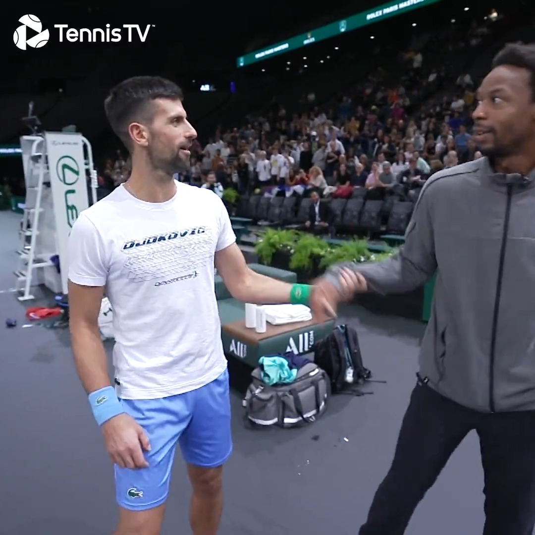 Old Wine for sale at Miami!!! Novak Djokovic @gael_monfils #NoleFAM