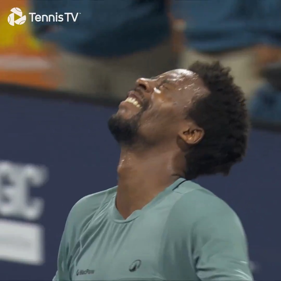 La fin de match EXCEPTIONNELLE de Gaël Monfils pour remonter un break de retard et s’imposer face à Jaume Munar à Miami. 🔥🇫🇷 Le Français a EMBRASÉ le court devant un public acquis à sa cause. 🌋 Bientôt 39 ans. 🤯