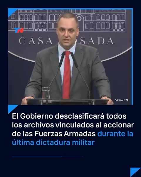 El anuncio lo hizo el vocero presidencial, Manuel Adorni, en la Casa Rosada. El funcionario reclamó que haya “memoria completa”.