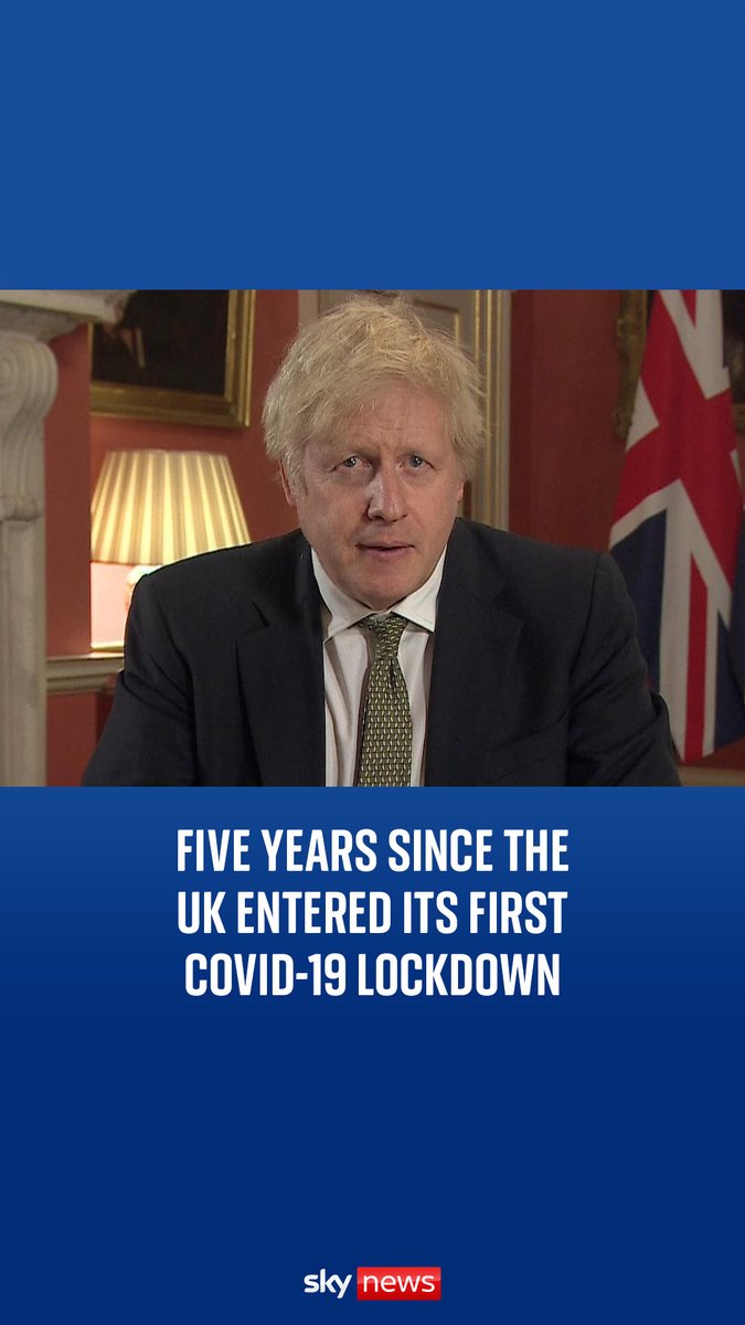 The first UK lockdown of the COVID-19 pandemic was announced by then Prime Minister Boris Johnson on 23 March 2020 and came into force three days later. It's been five years since UK went into lockdown, these are some of the key moments ⬇️
