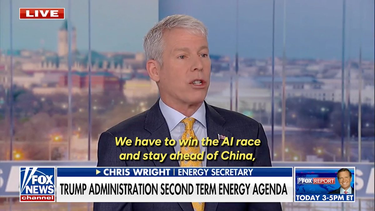 With President Trump’s leadership, we can and WILL stay ahead of China in the AI Race!