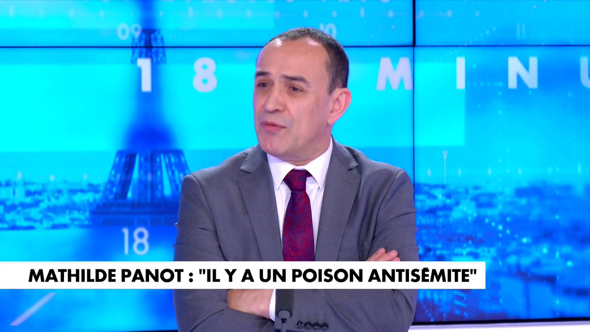 Karim Maloum : «Le premier parti antisémite de France, c'est le parti dirigé par Jean-Luc Mélenchon et Mathilde Panot (...) Ce sont les dangers de la République», dans #180MinutesInfo
