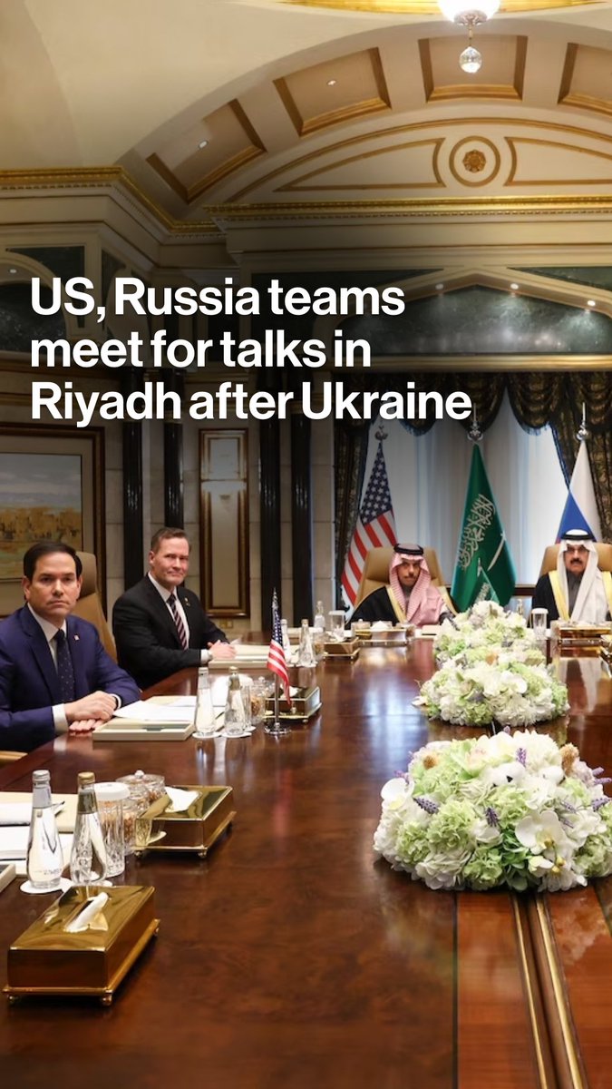 US and Russian officials are meeting in Saudi Arabia a day after American and Ukrainian teams held talks, as President Trump pushes for progress in achieving a ceasefire in the war