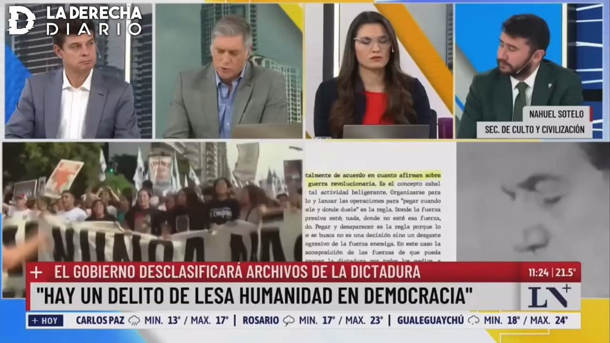 🇦🇷 | #LaVerdadCompleta El Secretario de Culto y Civilización, Nahuel Sotelo (Nahuel Sotelo), expuso la impunidad con la que se manejaban los grupos terroristas: "Se creó una cámara con ocho jueces, de los cuales cuando llega Campora al Gobierno, libera a todos los presos y siete se van del país y uno termina asesinado".