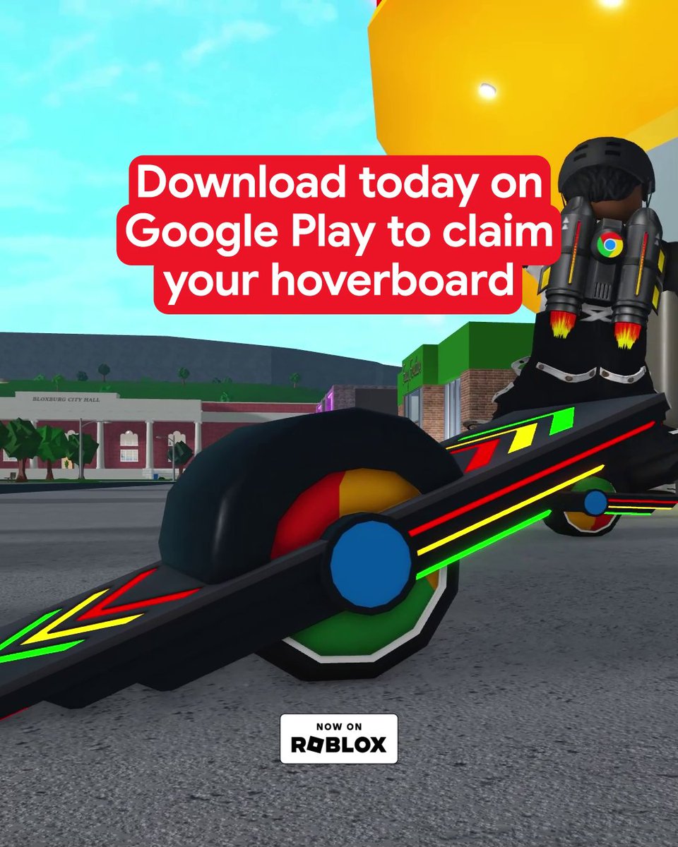 What has an exclusive jetpack, hoverboard, and up to ⚡2x faster performance? It’s you, when you get Roblox for Chromebook on Google Play. #GoPlay Offer available for a limited time only. Partner terms apply.