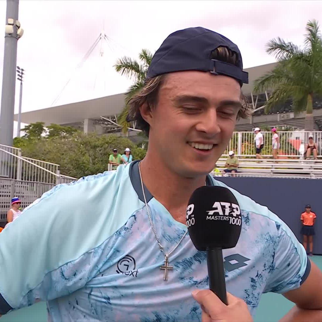 "I Got thrashed in the qualifying" 😆 Lucky Loser Adam Walton finds new life in the #MiamiOpen main draw!