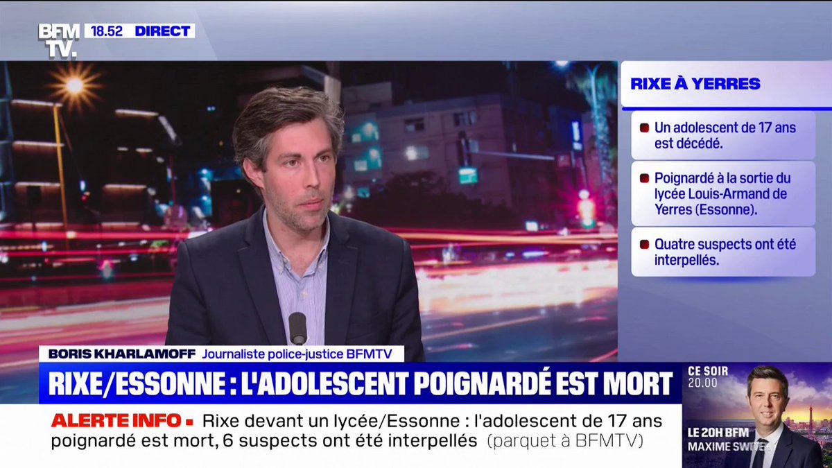 Essonne: un adolescent de 17 ans tué par arme blanche devant un lycée à Yerres, 6 personnes interpellées