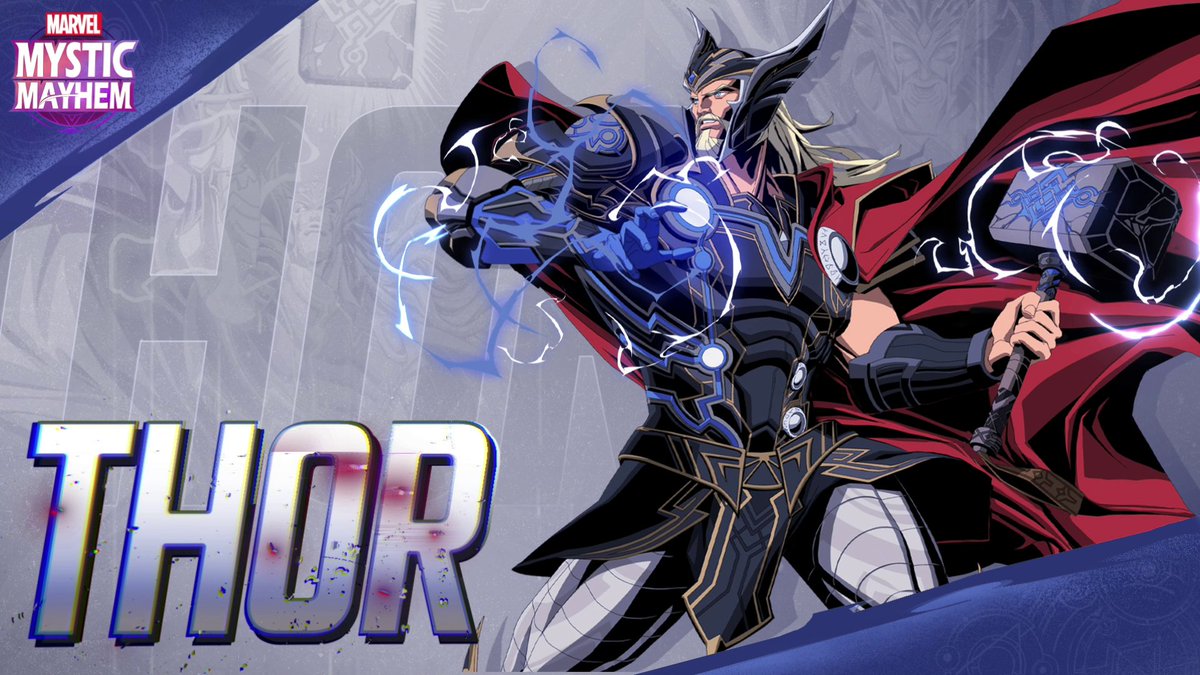 Thunder bringer and professional hammer hurler. Thor's chain lightning weakens his enemies with every strike and charges his godly power in #MarvelMysticMayhem. Pre-register now: