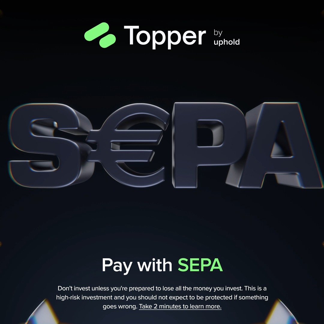 🌟 Great news for our EU users! SEPA European bank transfers are now available on Topper. You can now buy crypto on Topper using European bank transfers, making it easier and more affordable to fund your purchases with local bank transfers. Say hello to low fees and high acceptance rates. Learn more here. ⤵️