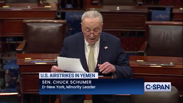.Chuck Schumer: This is one of the most stunning breaches of military intelligence I have read about in a very, very long time...It's bad enough that a private citizen was added to this chain...it's far worse that sensitive military information was exchanged on an unauthorized app.