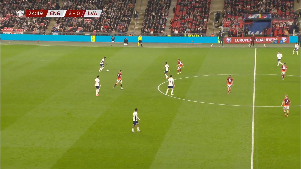 That's TERRIFIC from Eberechi Eze! Lovely feet from the Crystal Palace man 🔥 #ITVFootball | #ThreeLions | #CPFC