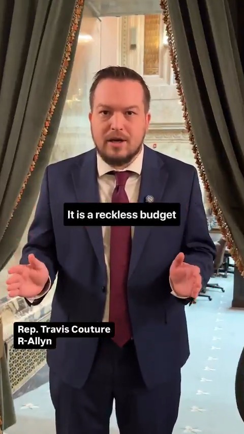 The House Democrats released a budget today that will crush working families in Washington state. Their plan is to pay for it with the largest tax increase in state history. ▶️HB 2049: Triples the growth cap on property taxes from 1% to 3%. ▶️HB 2045: Imposes a new business and occupation (B&O) tax on businesses and financial institutions. ▶️HB 2046: Taxes unrealized capital gains. No other state does this. House Republican budget lead Rep. Travis Couture, R-Allyn, explains. #waleg