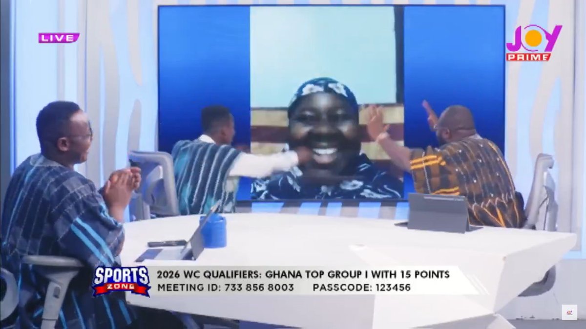 Hajia! Hajia!! Hajia!!! Calling this trio a match made in heaven doesn’t even do them justice 😂😂. Still thinking twice about watching #SportsZone? Tune in to Joy Prime NOW and catch Mr. Daniel Koranteng, Fentuo Tahiru Fentuo, and SITSO.