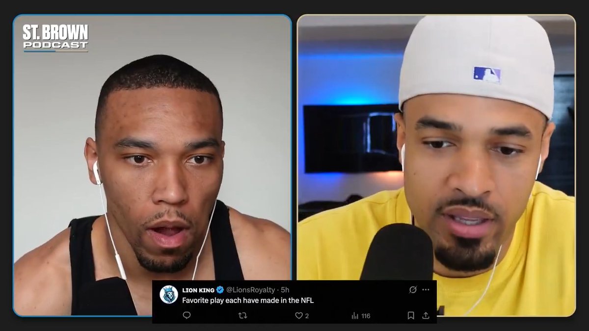Amon-Ra and Equanimeous reveal their favorite play they've made in the NFL ✍️ EQ's is his first NFL touchdown while Amon-Ra's is also his first NFL touchdown, a walk-off against the Vikings back in 2021 that changed the trajectory of the Lions franchise.