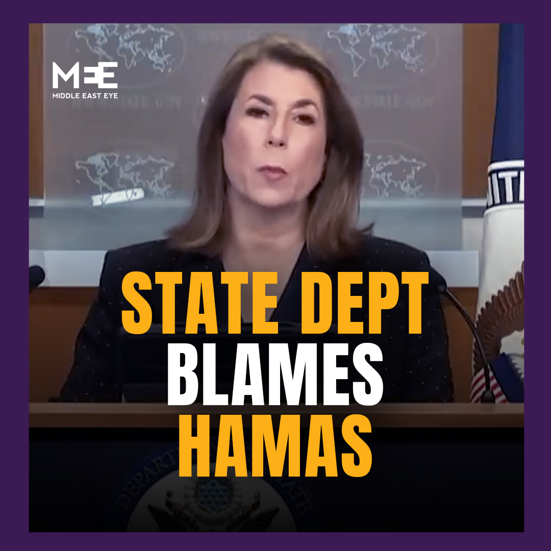 “I would say that every single thing that's happening is a result of Hamas.” State Department spokeswoman Tammy Bruce blamed Hamas when asked to comment on Israel killing two Palestinian journalists in Gaza on Monday