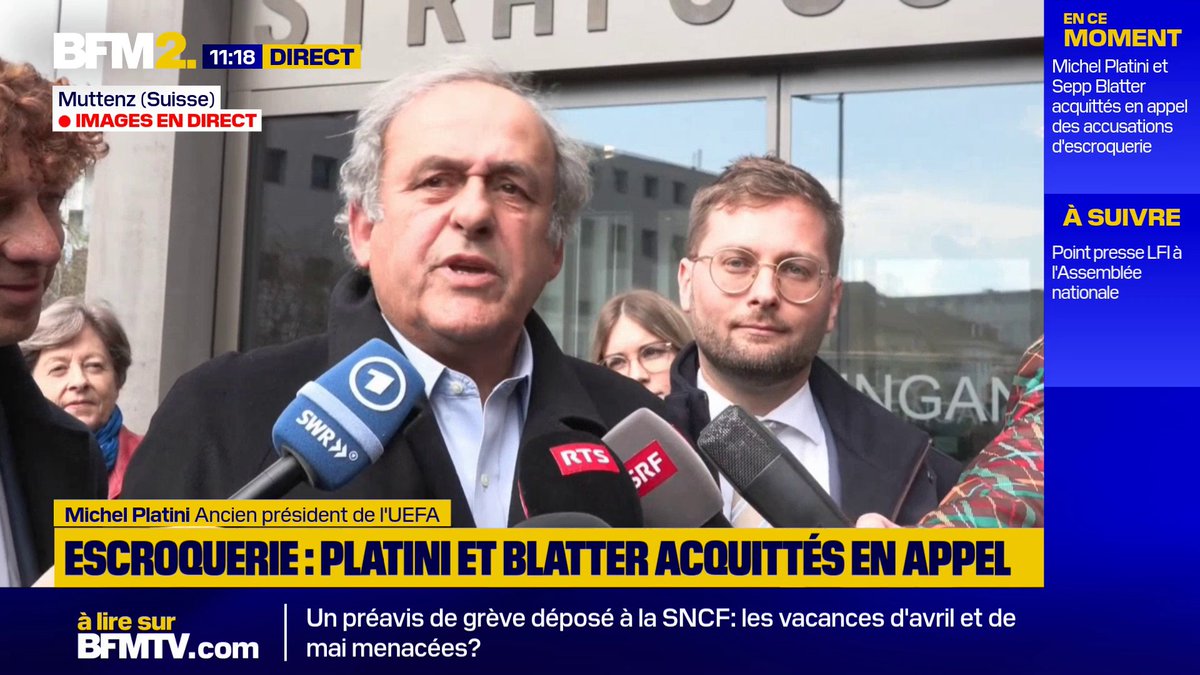 Michel Platini, rejugé pour escroquerie en Suisse, à la sortie de son procès : "Ce n'est pas facile de s'attaquer à la FIFA et à la justice suisse"