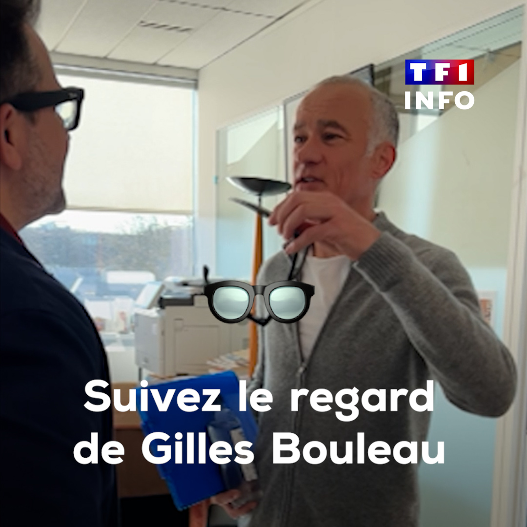 #ÉducMédiasInfo CLEMI 👓 Regardez ce que Gilles Bouleau voit et que vous, vous ne voyez jamais : Julien Roux lui a prêté des lunettes qui filment 👇 Dans la peau du présentateur du #20H de TF1
