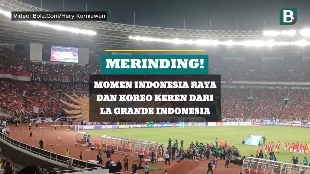 SAKRAL!!! Momen Indonesia Raya berkumandang dibarengi dengan koreo berkelas dari La Grande Indonesia 🇮🇩🇮🇩🇮🇩 #bolacomid #blcmlmd #blclpt #timnasindonesia