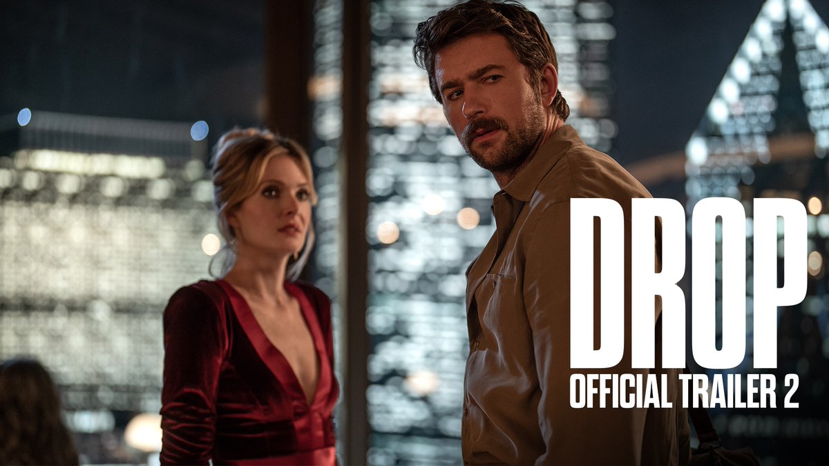 Final trailer for Christopher Landon’s ‘DROP’, starring Meghann Fahy & Brandon Sklenar The whodunit thriller follows a woman on a date who is soon terrorized & blackmailed by a series of anonymous AirDrops to her phone. In theaters on April 11.