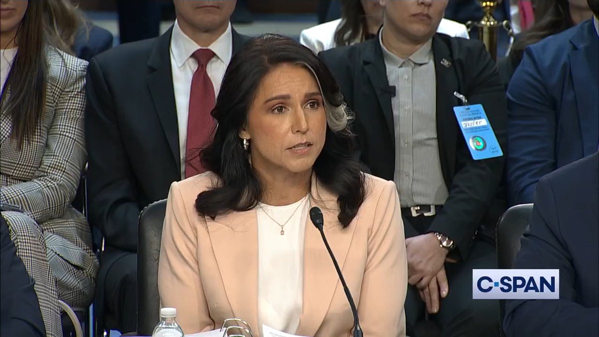 .Senator Angus King: "So the attack sequencing and timing and weapons and targets you don't consider to have been classified?" DNI Gabbard: "I defer to the Secretary of Defense and the National Security Council..." King: "You're the head of the intelligence community."