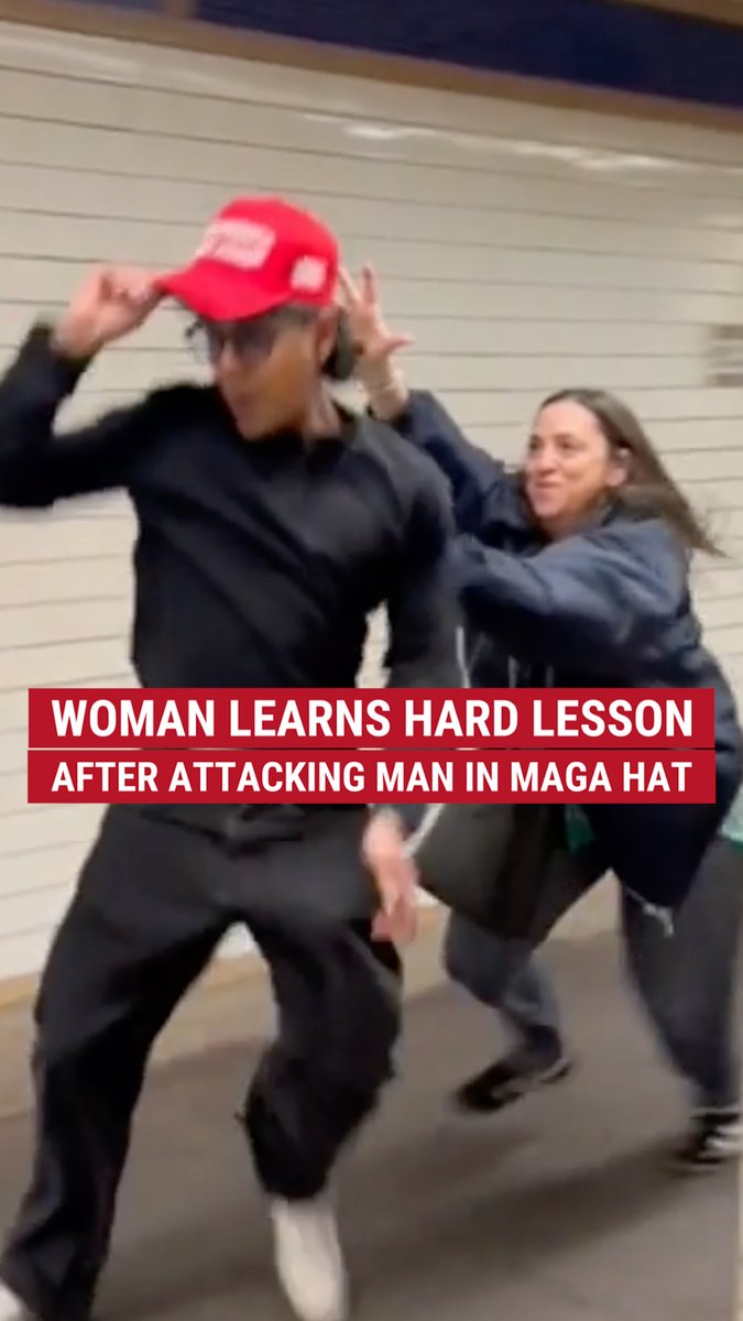 You know what they say about karma... This anti-Trump woman learned that tough lesson after she accused a man wearing a MAGA hat of being a racist.
