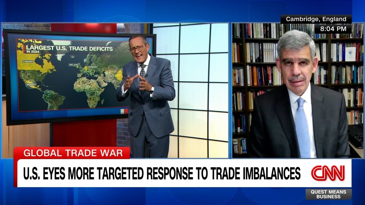 "For business, it is like trying to drink from a fire hose. It's just very hard to internalize all this information coming at you." Allianz Adviser Mohamed A. El-Erian on keeping up with the Trump administration's rapidly changing tariff plans.