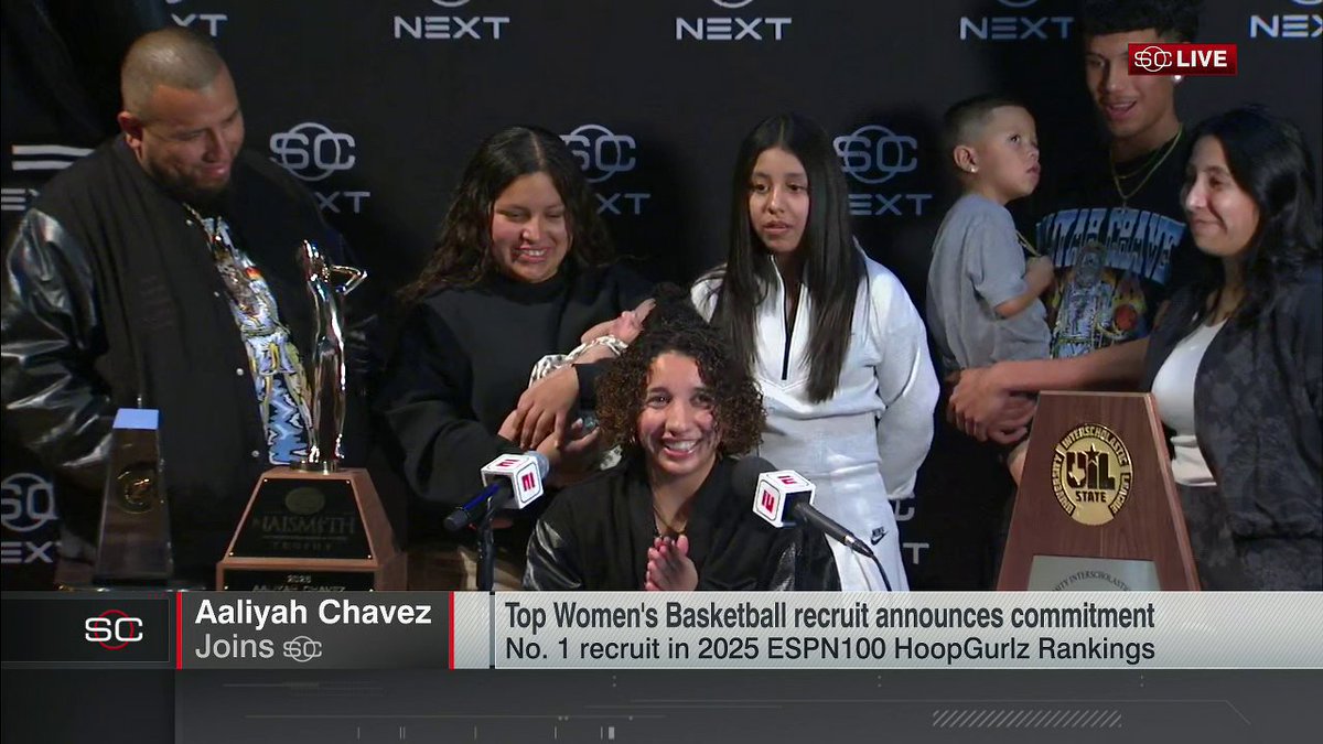 The No. 1 women's basketball recruit Aaliyah Chavez is heading to the Sooners‼️ SportsCenter NEXT