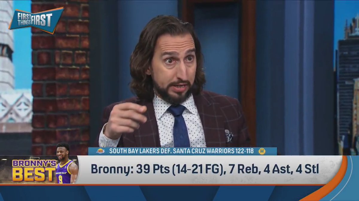 .nick wright is very impressed with Bronny James. He explains: “He is 100% validating the pick and he is answering every call.”