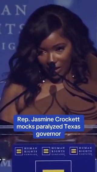 Rep. Jasmine Crockett mocks paralyzed Texas Gov. Greg Abbott.